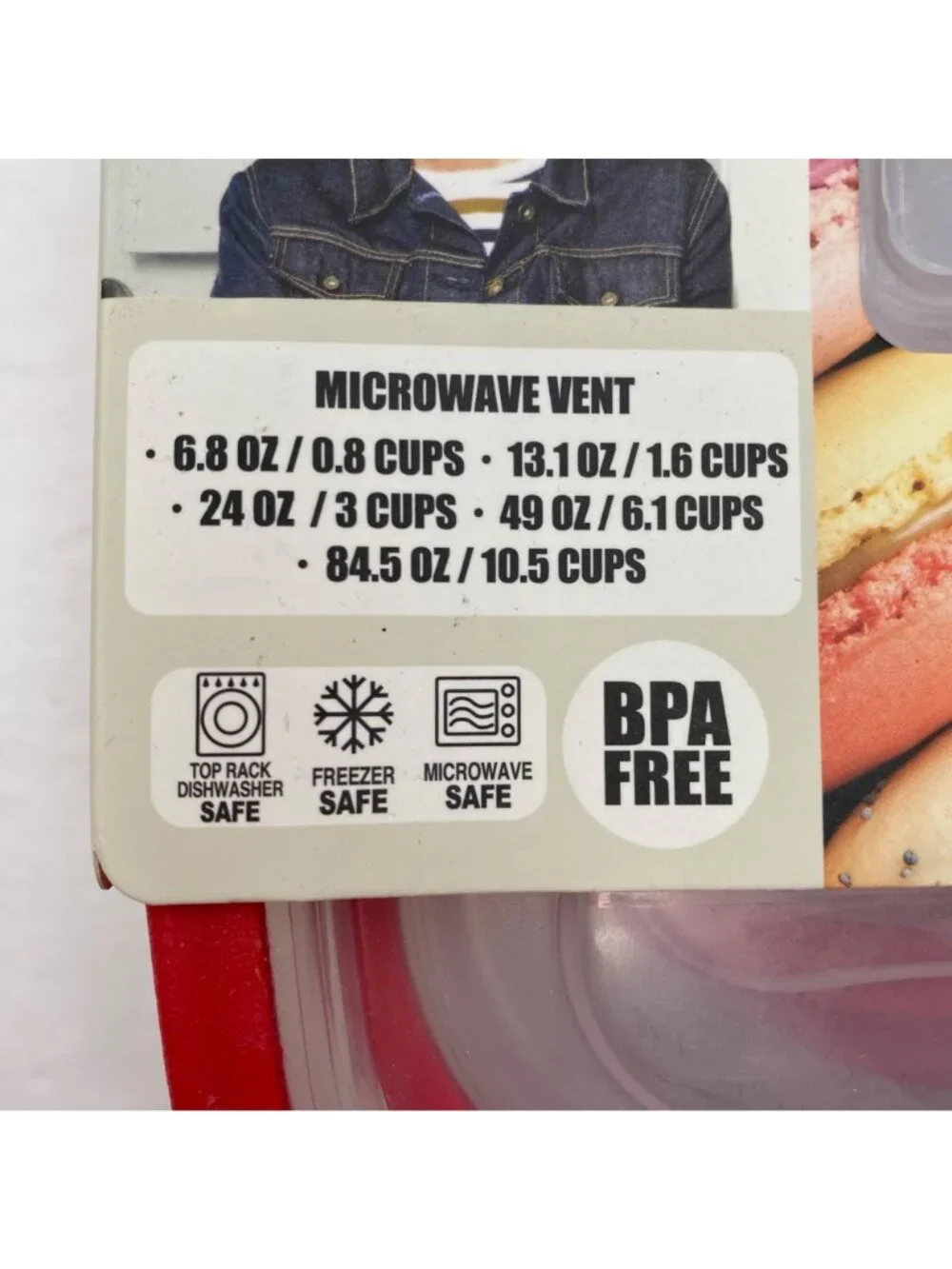 Ellen DeGeneres 10-Piece BPA-Free Food Storage Set Microwave Vent Red Lids